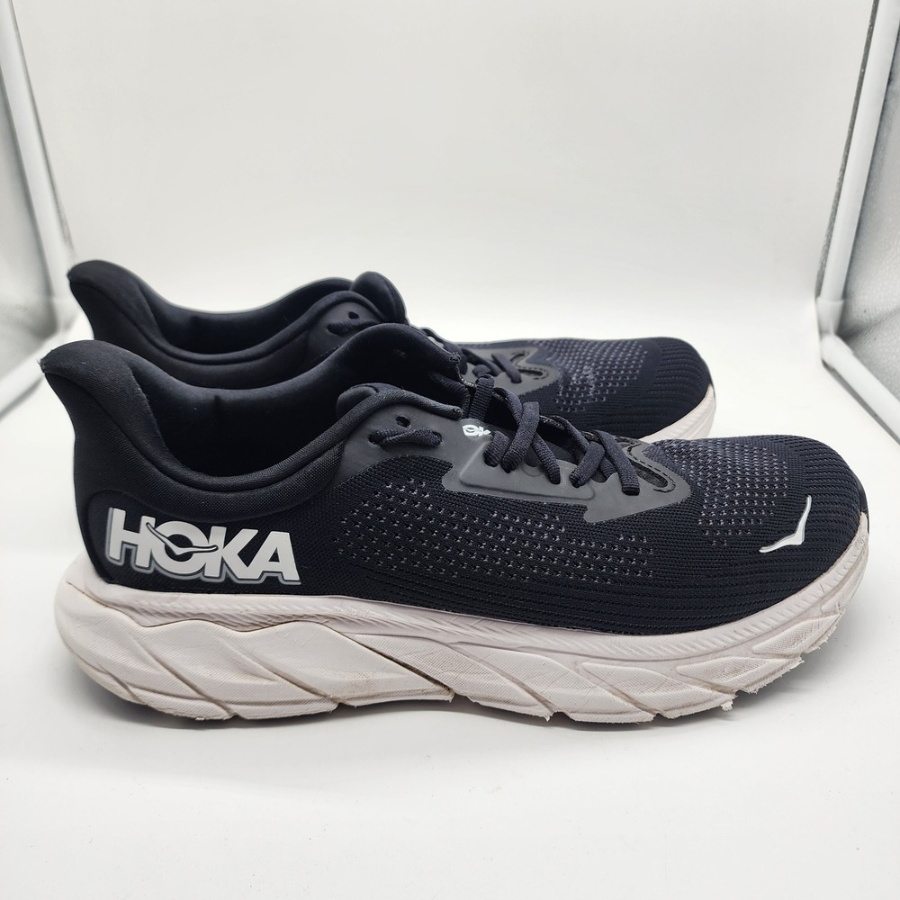 Hoka Arahi 7 Wide Black White Running Shoes Womens 10D 1147890 BWHT Sneakers - Picture 4 of 9